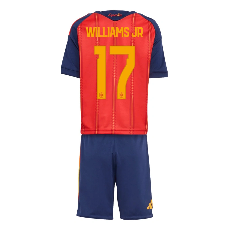 Camiseta Williams Jr 17 España 2026 Home Rojo/Azul Niño Kit