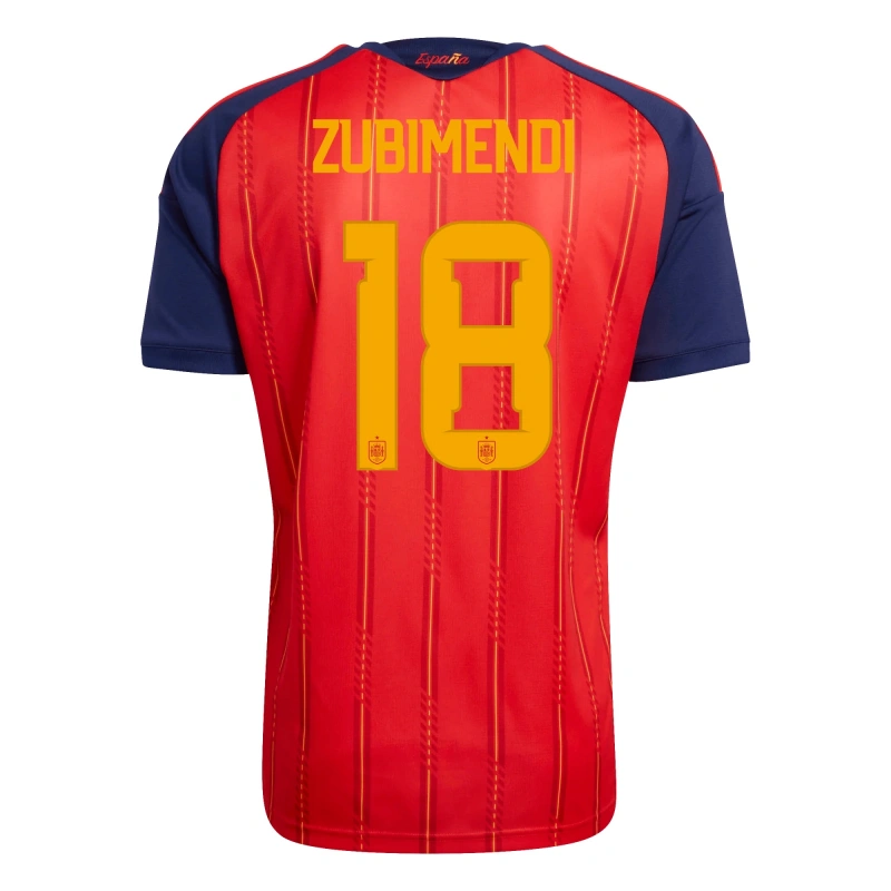 Camiseta Zubimendi 18 España 2026 Home Rojo/Azul