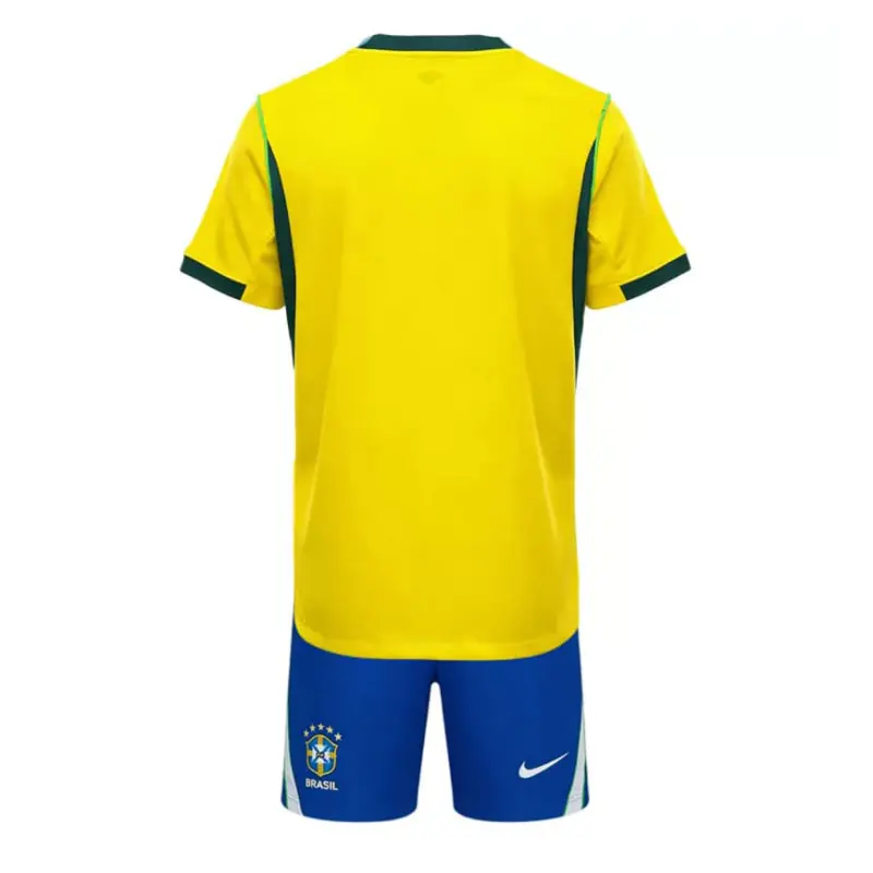 Camiseta Brasil 2026 Home Mundial Amarillo Niño Kit