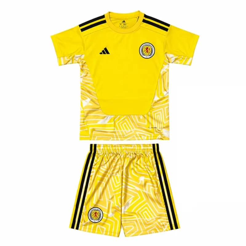 Camiseta de Portero Escocia 2026 Home Mundial Amarillo Niño Kit