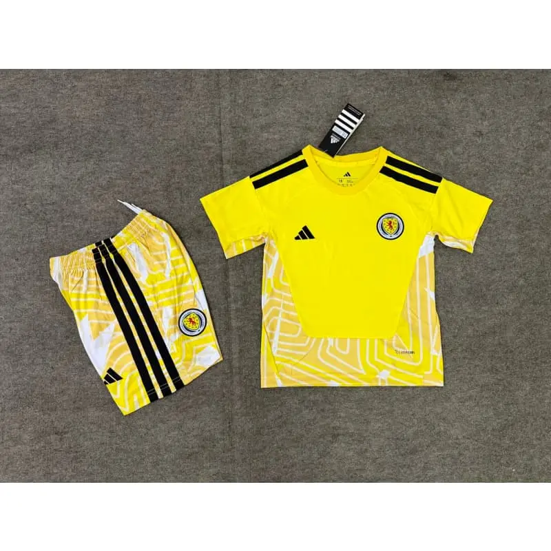 Camiseta de Portero Escocia 2026 Home Mundial Amarillo Niño Kit
