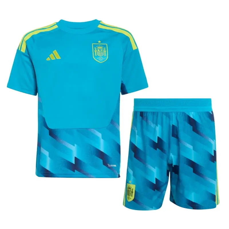 Camiseta de Portero España 2026 Home Mundial Azul Niño Kit