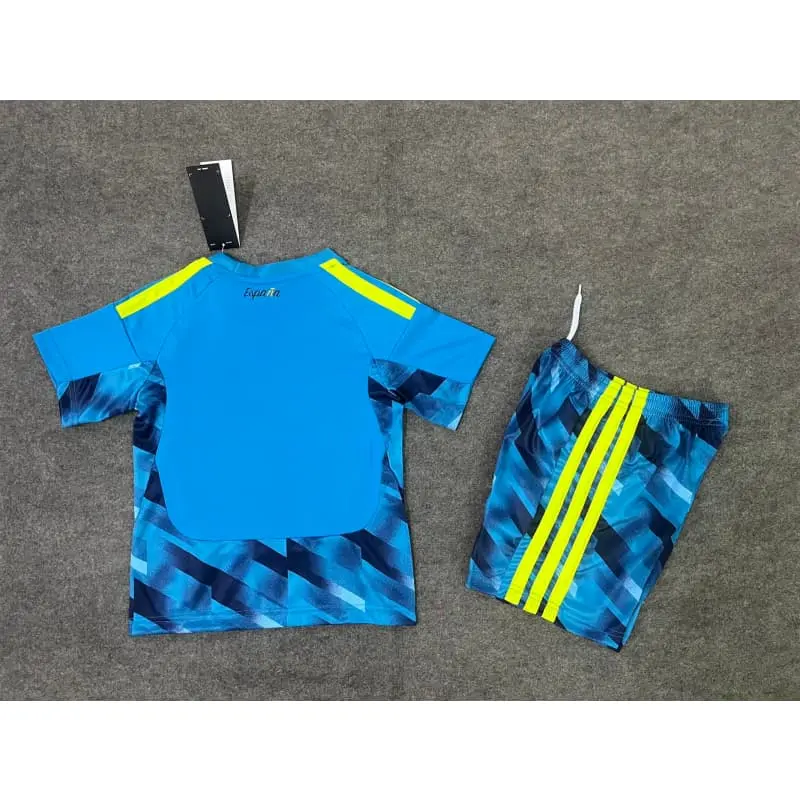 Camiseta de Portero España 2026 Home Mundial Azul Niño Kit