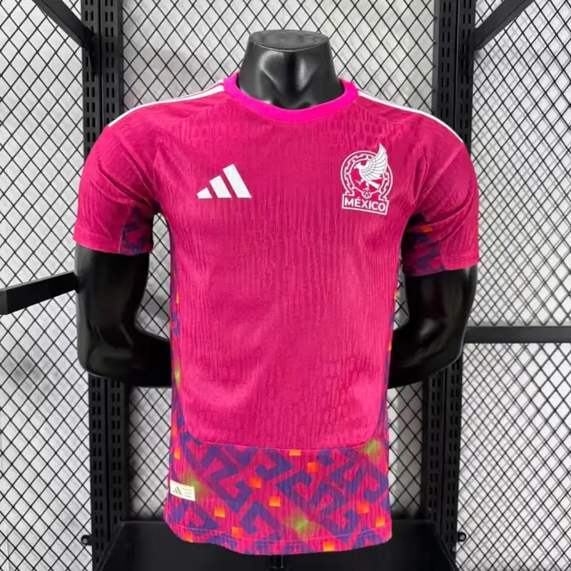 Camiseta de Portero México 2026 Home Mundial Rosa (EDICIÓN JUGADOR)