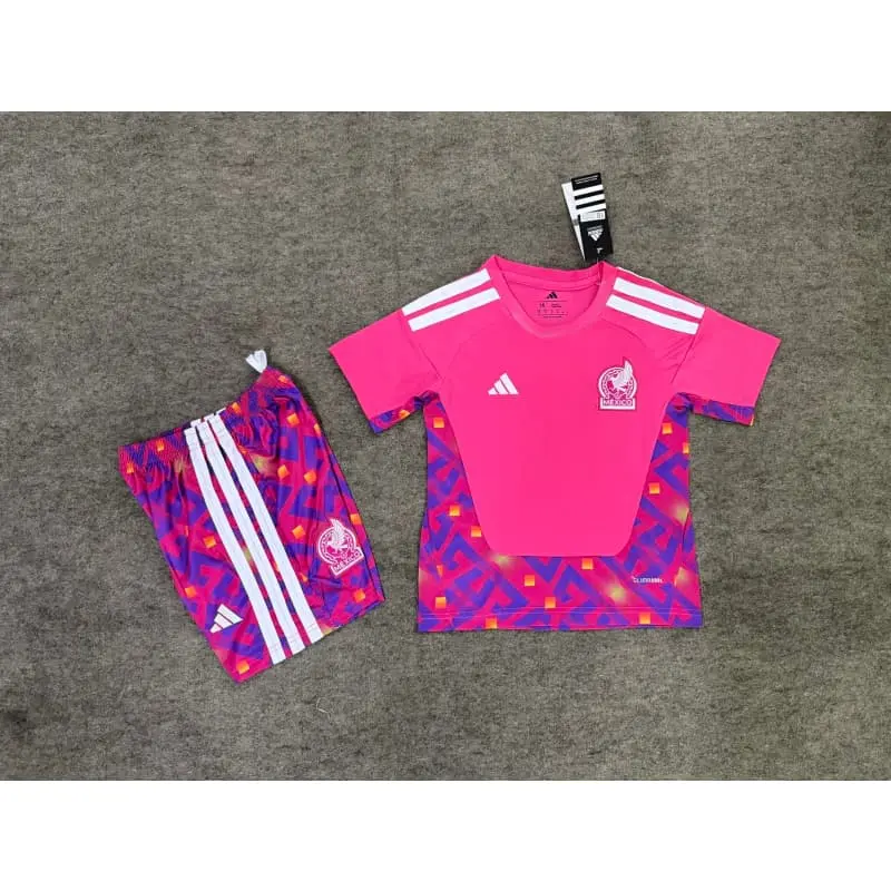 Camiseta de Portero México 2026 Home Mundial Rosa Niño Kit