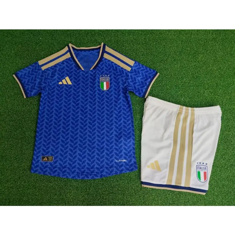 Camiseta Italia 2026 Home Mundial Azul Niño Kit (EDICIÓN JUGADOR)