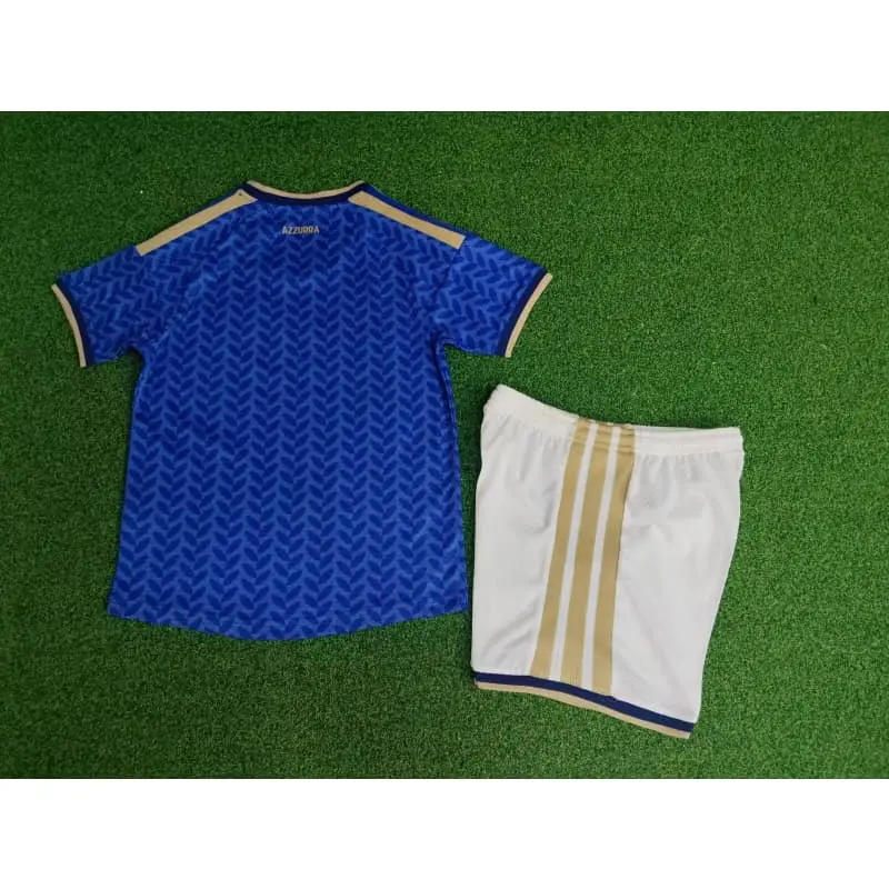Camiseta Italia 2026 Home Mundial Azul Niño Kit (EDICIÓN JUGADOR)