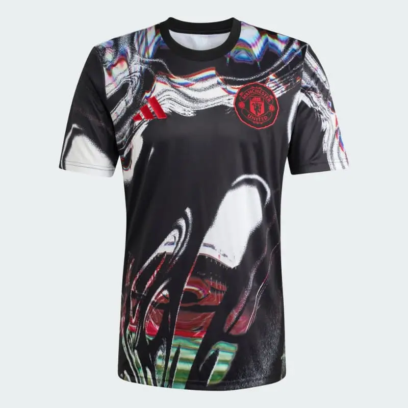 Camiseta Manchester United 2025/2026 Pre-Match Negro con Estampado