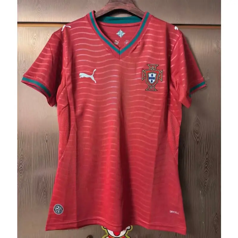 Camiseta Portugal 2026 Home Mundial Rojo Mujer