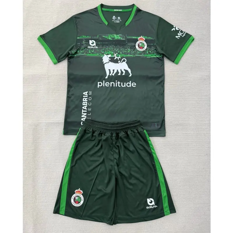 Camiseta Racing de Santander 2025/2026 Away Verde Niño Kit