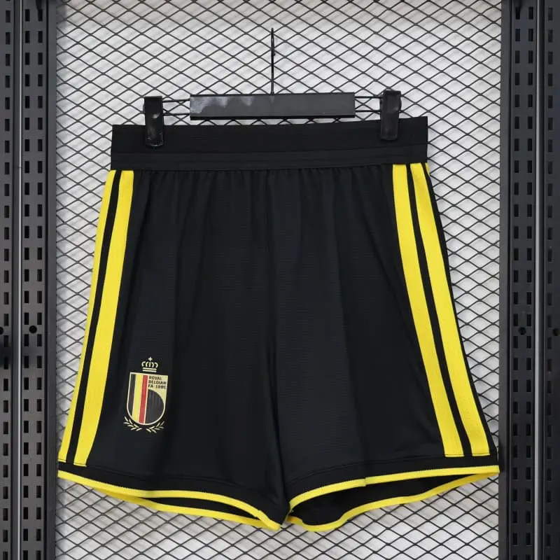 Pantalón Corto Bélgica 2026 Home Mundial Negro (EDICIÓN JUGADOR)