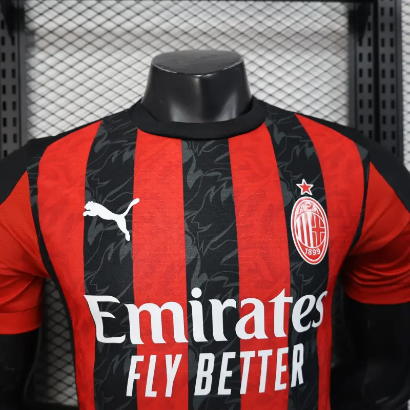 Camiseta AC Milan 2025/2026 Home Rojo/Negro (EDICIÓN JUGADOR)