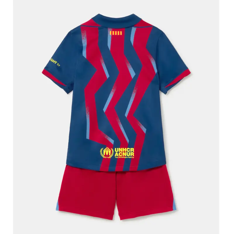 Camiseta Barcelona 2025/2026 Fourth Azul/Rojo Niño Kit