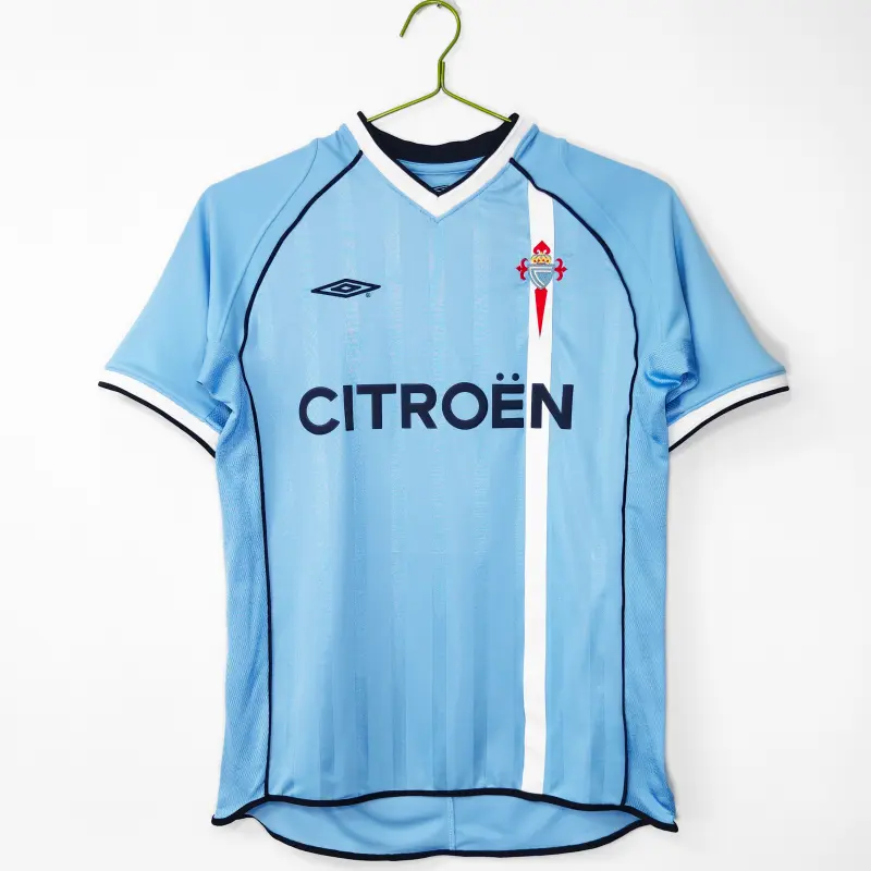 Camiseta Celta De Vigo Retro 2001/02 Home Azul Claro