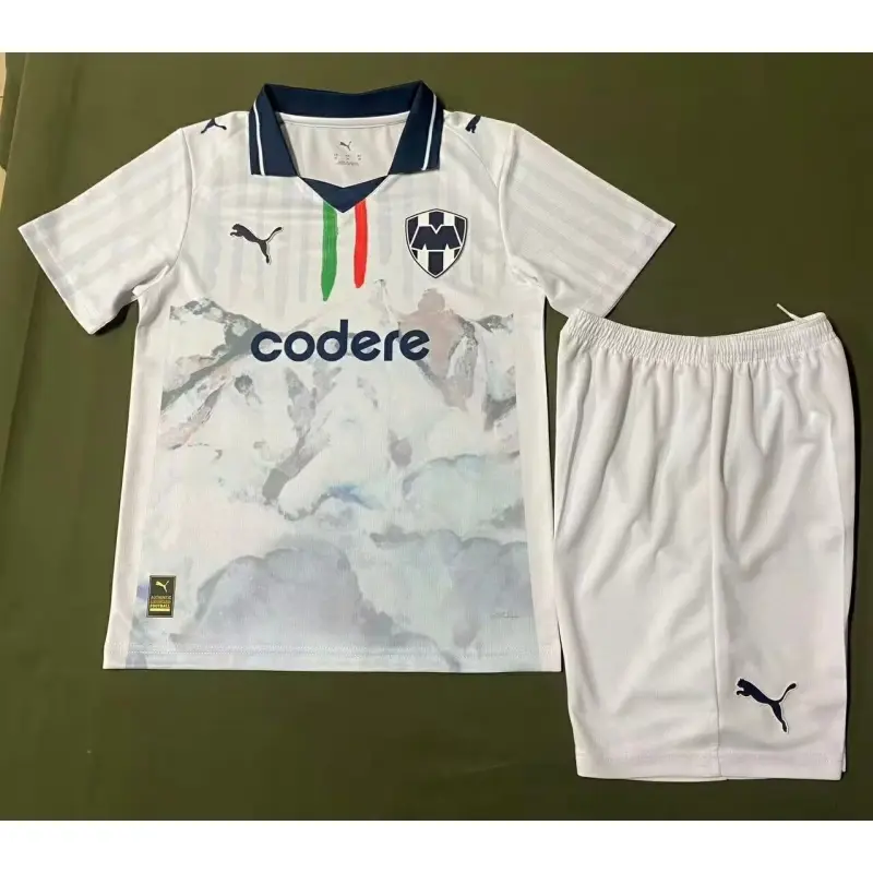 Camiseta Monterrey 2025/2026 Away Club World Cup Blanco Niño Kit