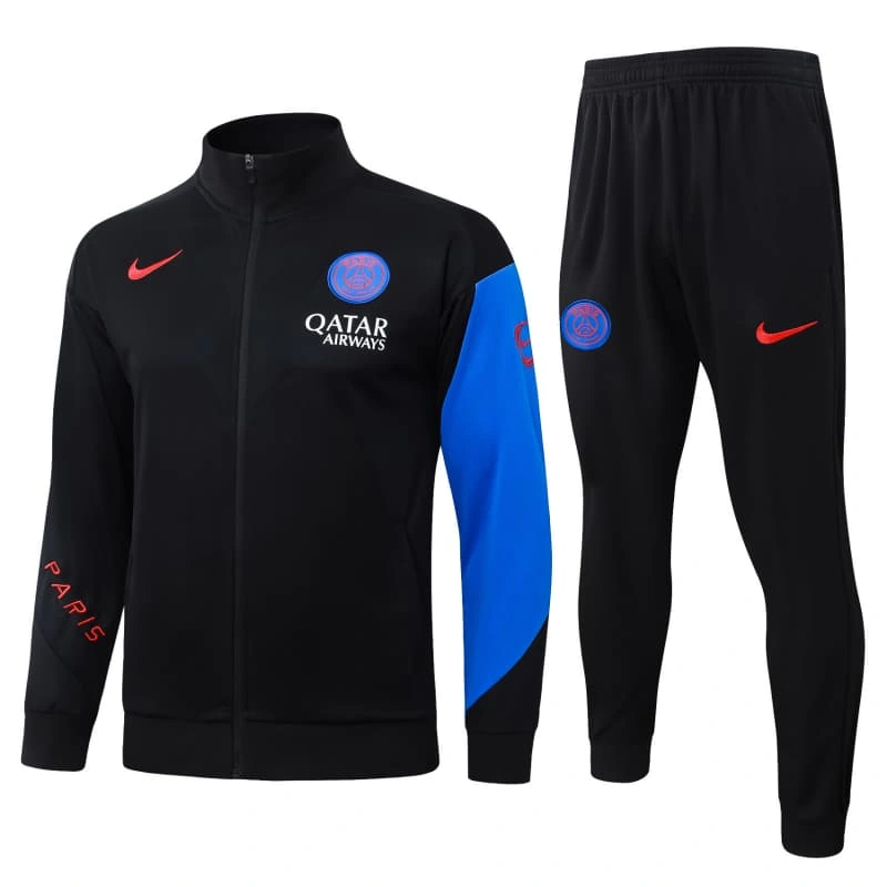 Chandal PSG 2025/2026 Negro con Manga Azul