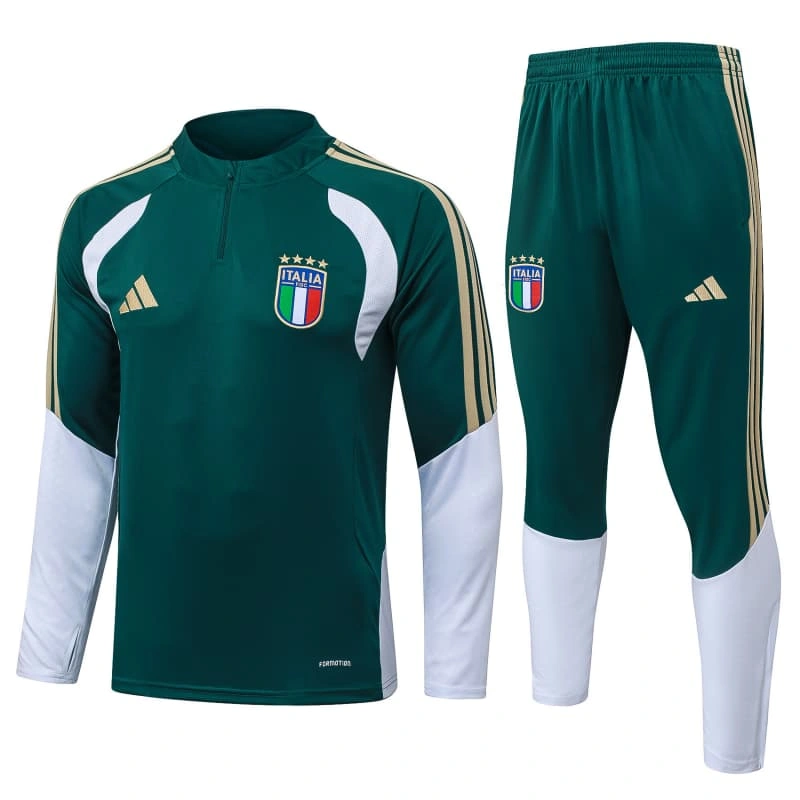 Sudadera de Entrenamiento Italia 2026 Kit Verde Oscuro