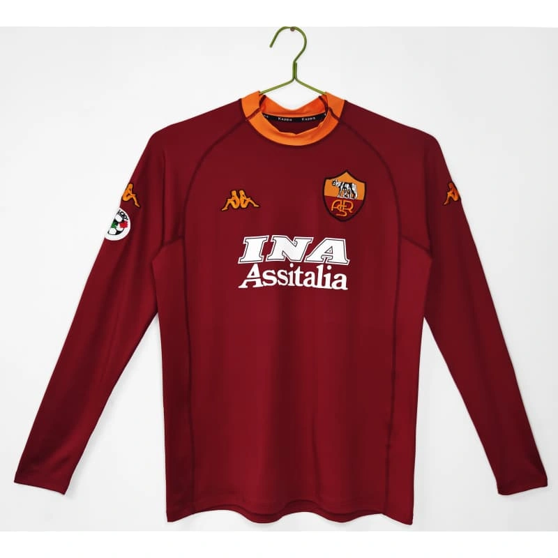 Camiseta AS Roma 2000/2001 Home Retro ML Rojo