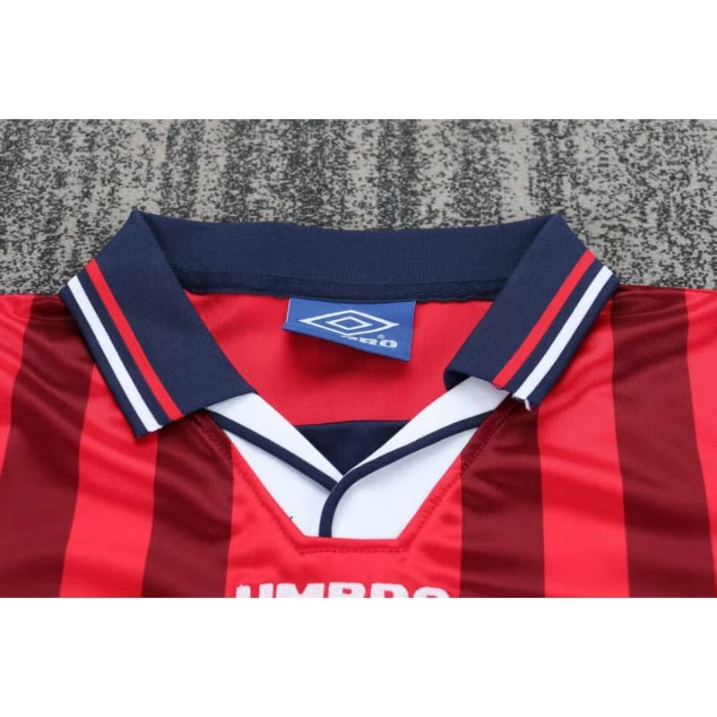 Camiseta Inglaterra 1998 Away Retro Rojo/Azul Niño Kit