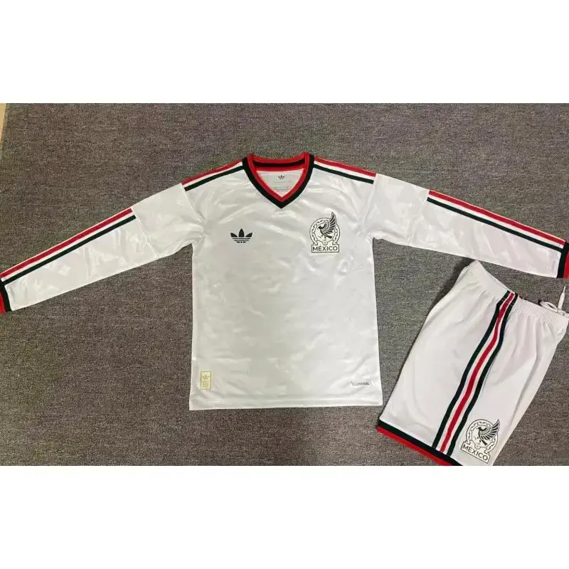 Camiseta México 2026 ML Blanco Niño Kit
