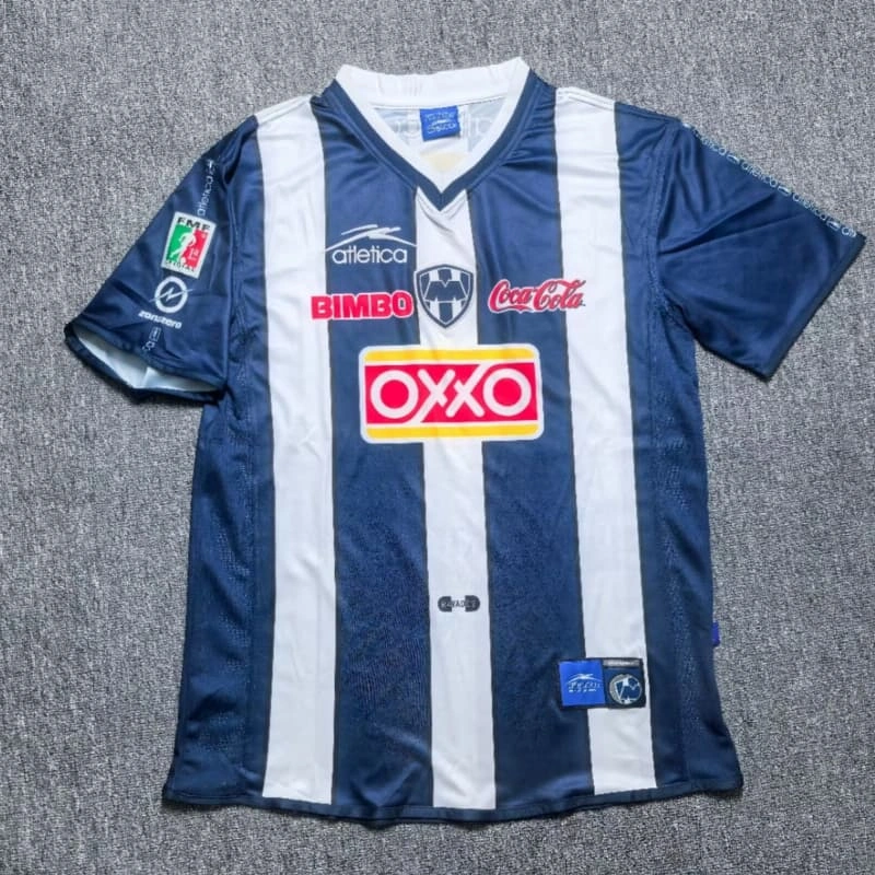 Camiseta Monterrey 2000/2001 Home Retro Azul Marino/Blanco