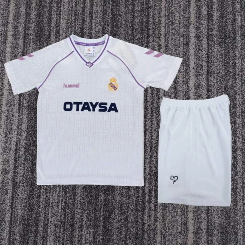 Camiseta Real Madrid 1990/1992 Home Retro Blanco Niño Kit