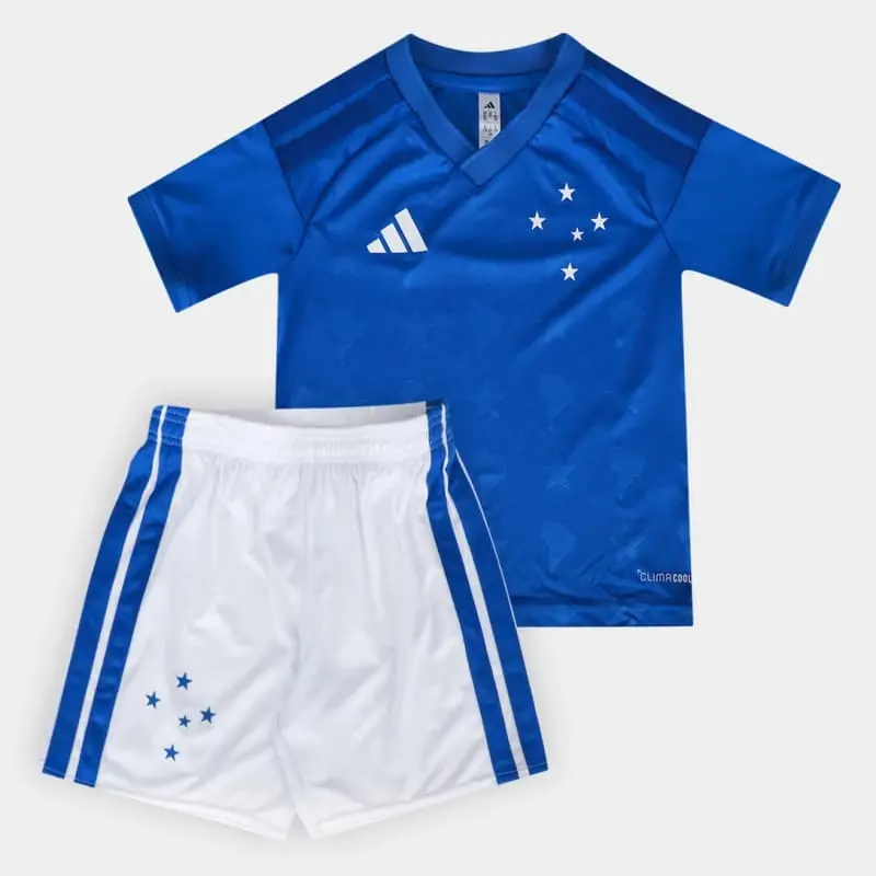 Camiseta Cruzeiro 2026/2027 Home Equipación Azul/Blanco Niño Kit