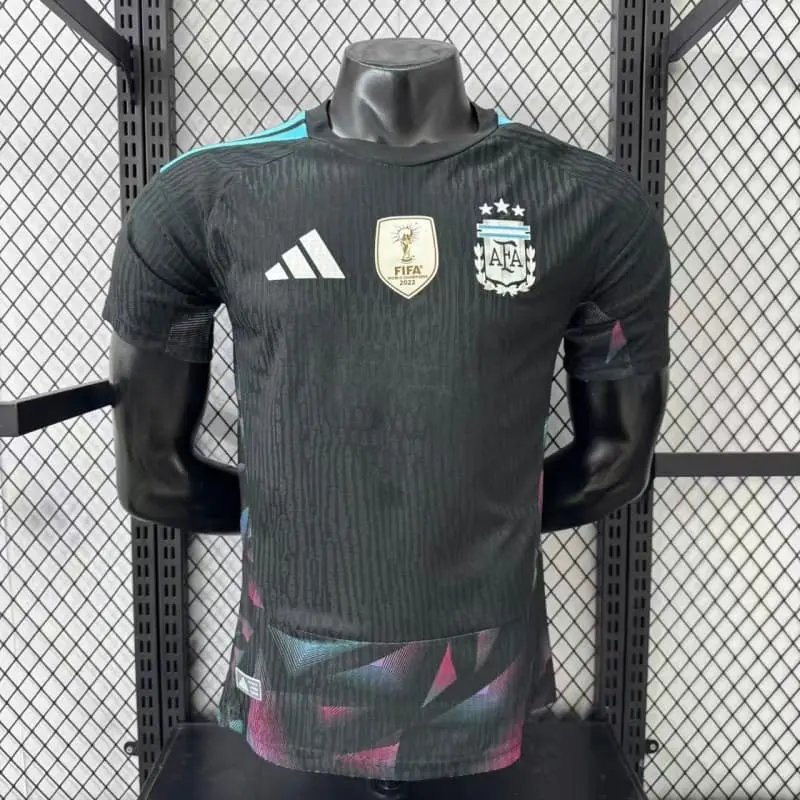 Camiseta de Portero Argentina Mundial 2026 Home Negro con FIFA2022 (EDICIÓN JUGADOR)