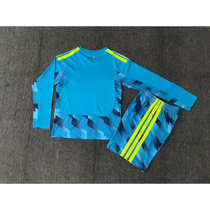 Camiseta de Portero España 2026 Home Mundial ML Azul Niño Kit