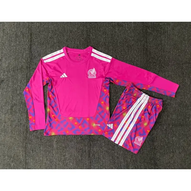 Camiseta de Portero México 2026 Home Mundial ML Rosa Niño Kit