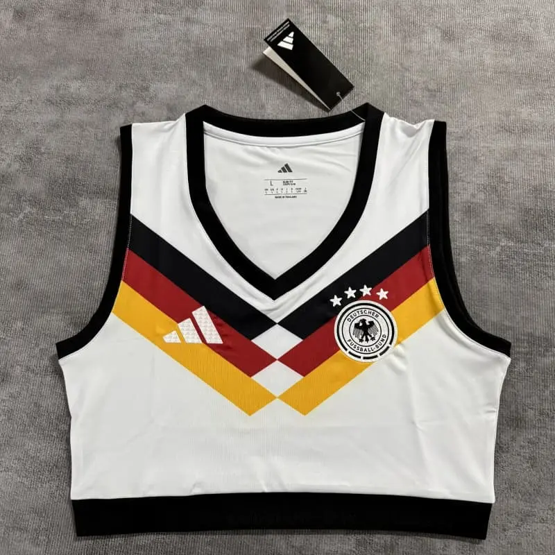 Top corto Alemania 2026 Home Mundial Blanco Mujer