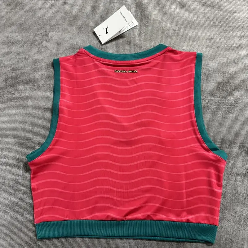 Top corto Portugal Mundial 2026 Home Amarillo Rojo/Verde Mujer
