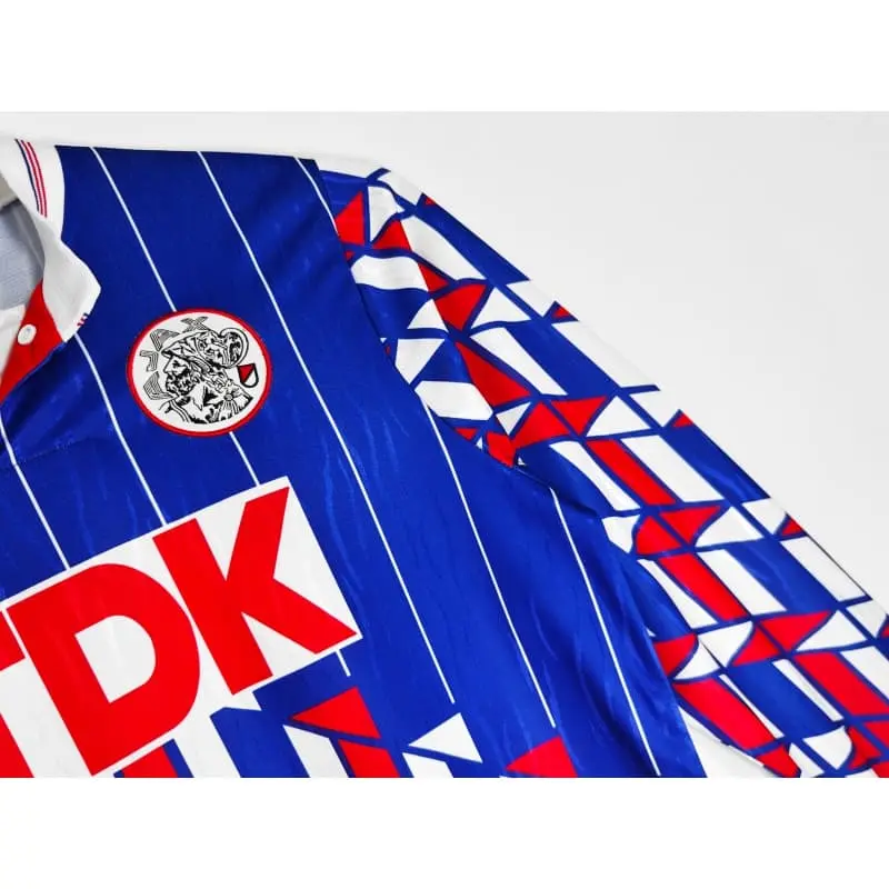 Camiseta Ajax 1989/90 Away Retro ML Azul/Rojo
