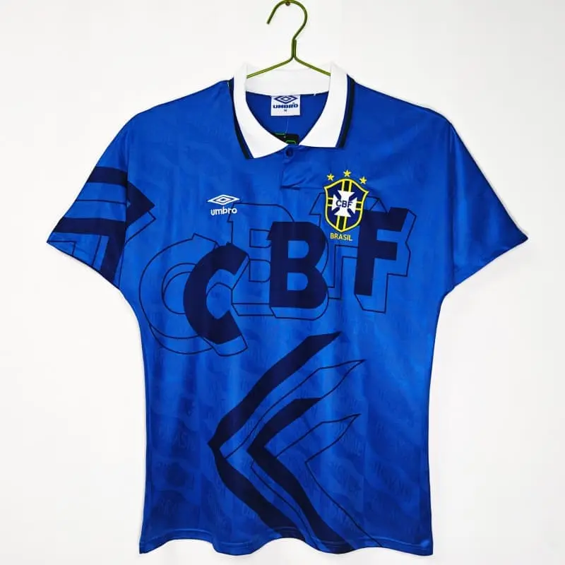 Camiseta Brasil 1992 Away Retro Azul