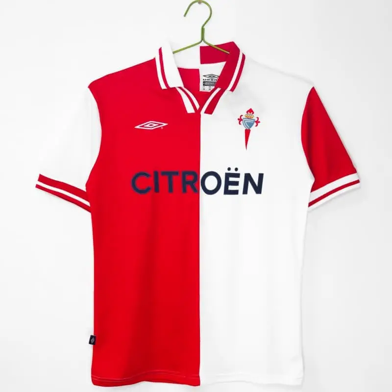 Camiseta Celta de Vigo 2001/02 Third Retro Rojo/Blanco