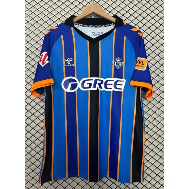 Camiseta de Portero Real Betis 2025/2026 Azul/Dorado con Parche La Liga