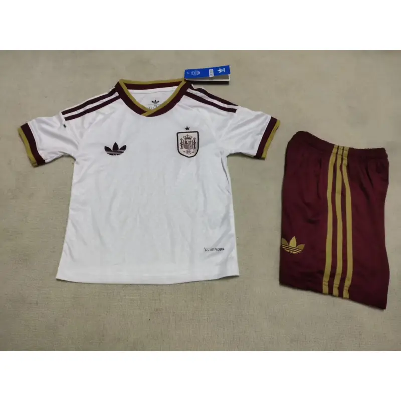Camiseta España Mundial 2026 Away Blanco/Rojo Niño Kit