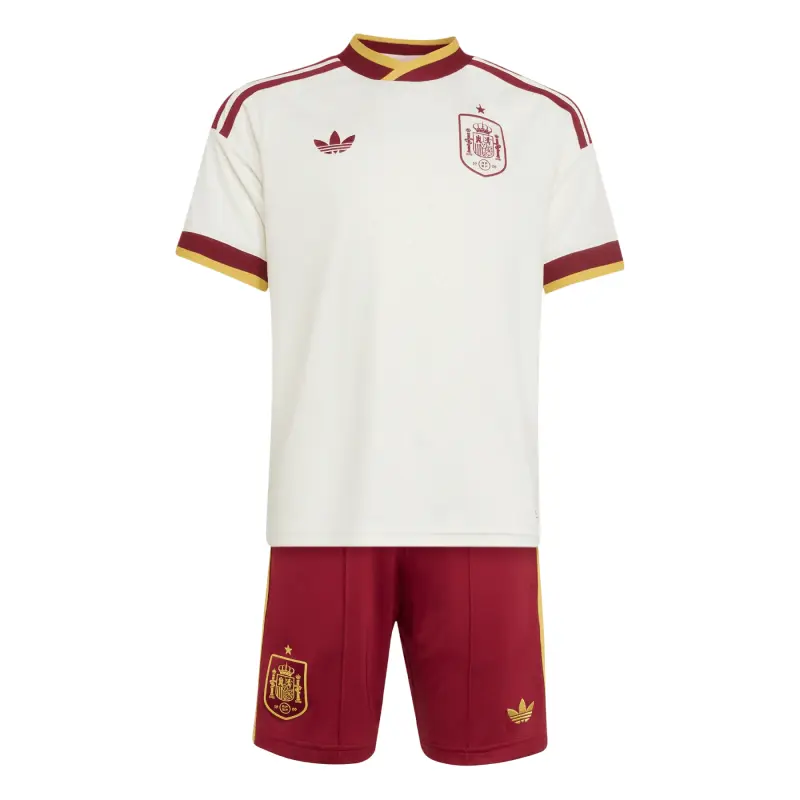 Camiseta España Mundial 2026 Away Blanco/Rojo Niño Kit