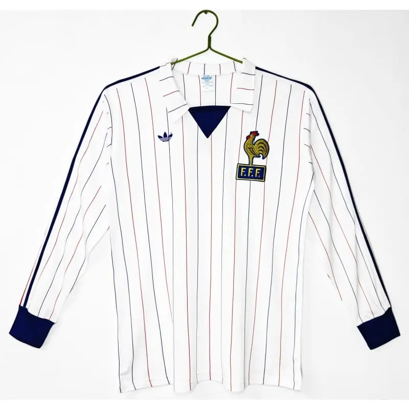 Camiseta Francia 1980/82 Away Retro ML Blanco