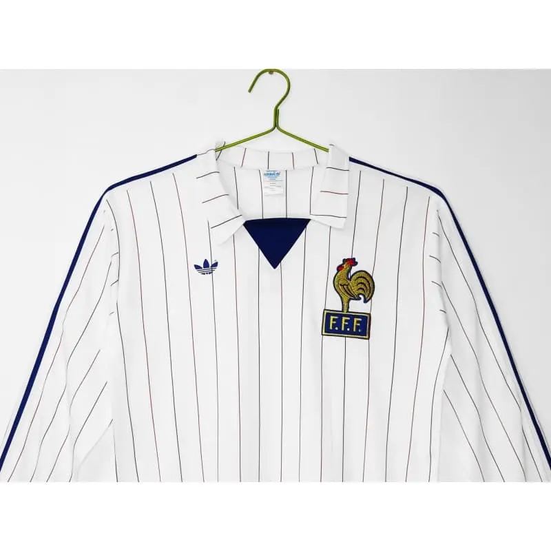 Camiseta Francia 1980/82 Away Retro ML Blanco