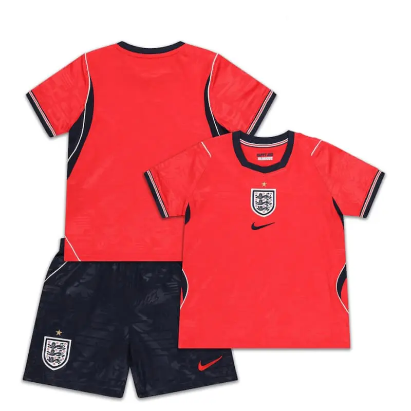 Camiseta Inglaterra Mundial 2026 Away Rojo/Azul Niño Kit