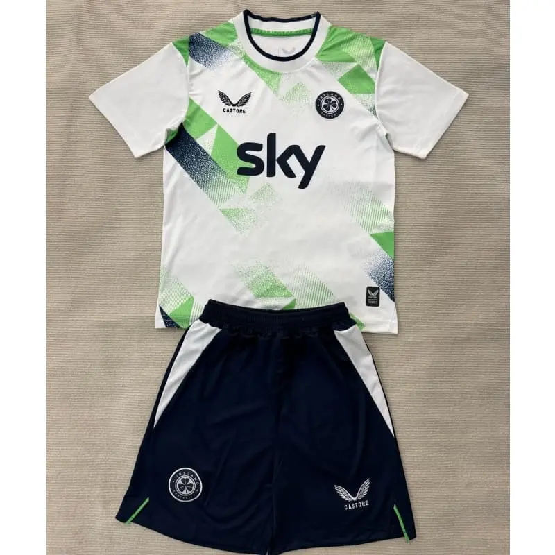 Camiseta Irland Mundial 2026 Away Blanco/Verde Claro Niño Kit