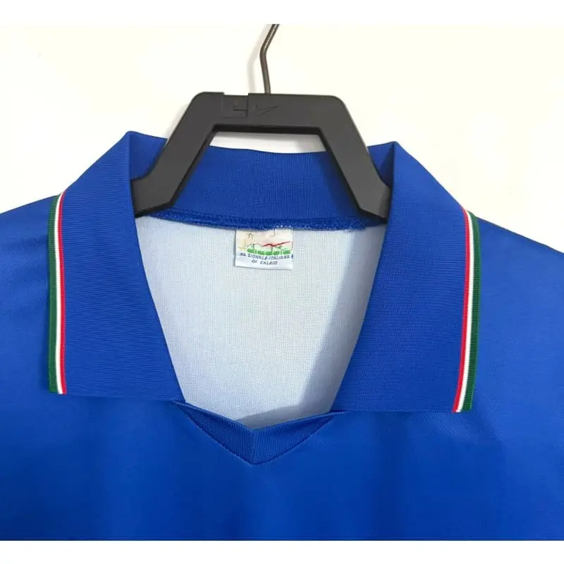 Camiseta Italia 1990 Home Retro Azul