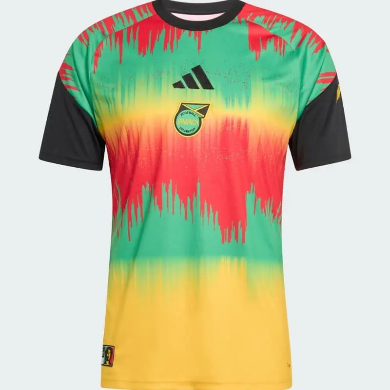 Camiseta Jamaica x Bob Marley 2026 Home Verde/Rojo/Amarillo