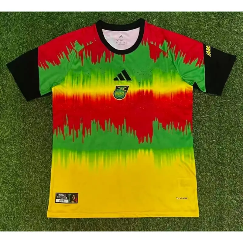 Camiseta Jamaica x Bob Marley 2026 Home Verde/Rojo/Amarillo