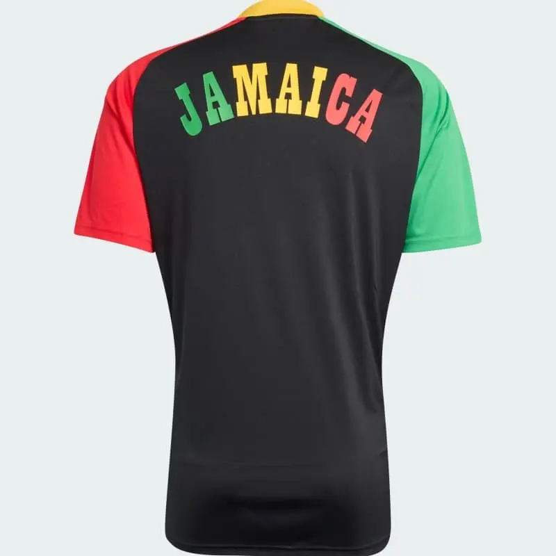 Camiseta Jamaica x Bob Marley 2026 Away Negro/Verde/Rojo