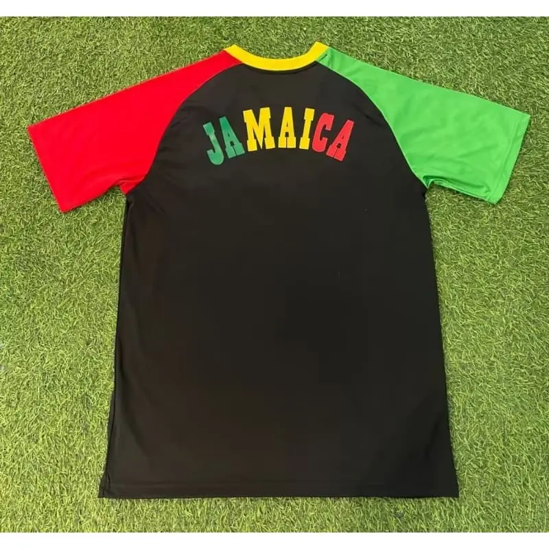 Camiseta Jamaica x Bob Marley 2026 Away Negro/Verde/Rojo