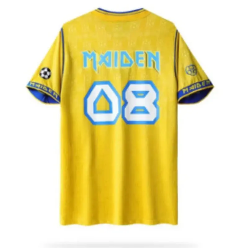 Camiseta West Ham United x Iron Maiden Equipación Retro 2008/09 Amarillo