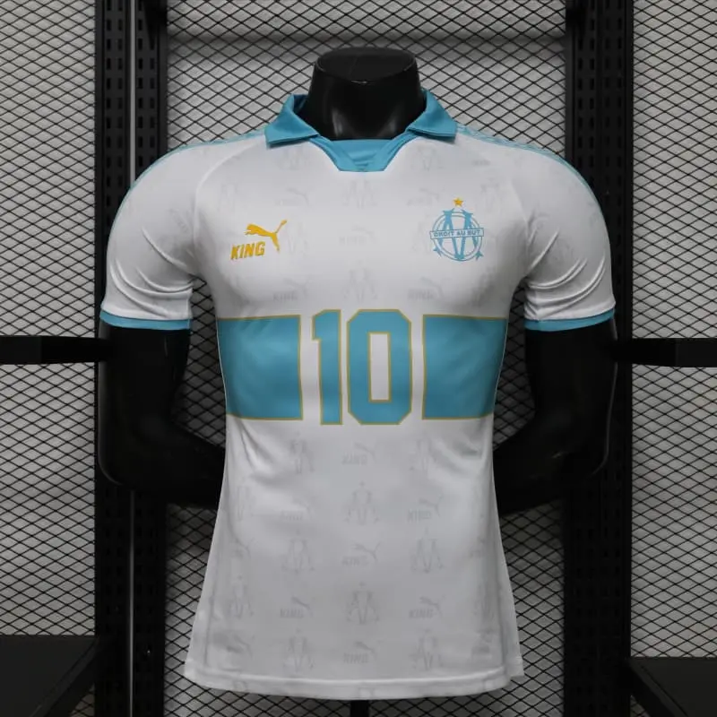 Camiseta 10 Olympique Marsella Retro 2026/2027 Blanco (EDICIÓN JUGADOR)