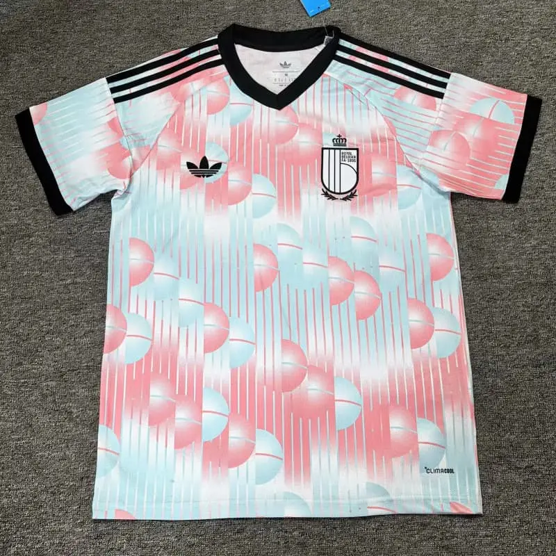 Camiseta Bélgica Mundial 2026 Away Rosa/Azul Claro